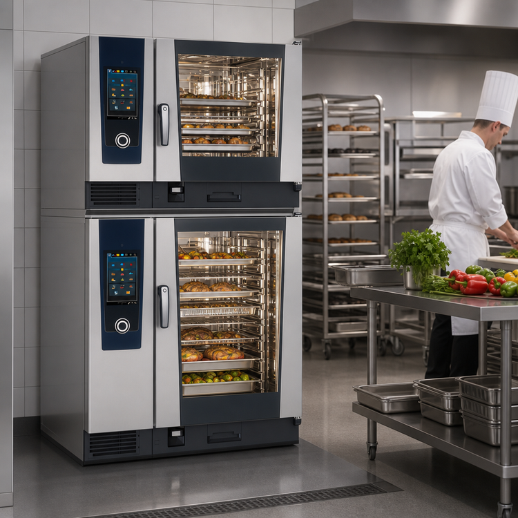 Product image #3 for RATIONAL iCombi Pro 6-Full Size Over 10-Full Size Electric Double-Stack Combi Oven, 480V, 3-Phase