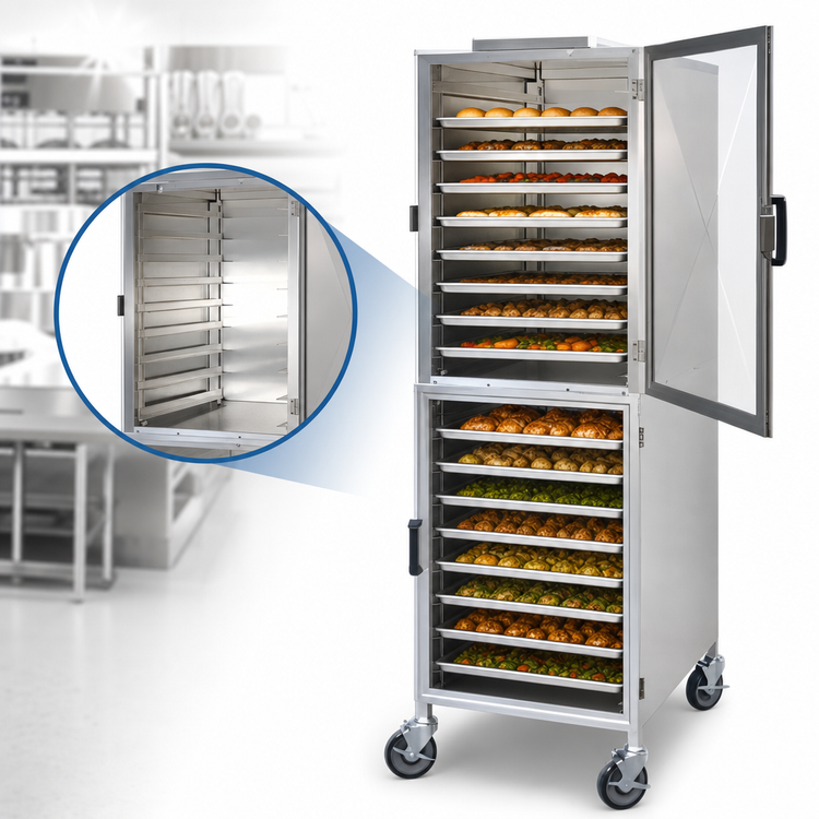 Product image #3 for Dinex DXPER18R Non-Insulated Aluminum Pan Rack Display Cabinet