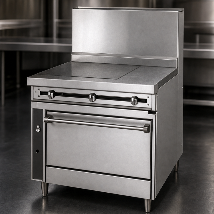 Product image #3 for Jade Range Titan JTRH-2HT-36C 36 Inch Gas Heavy Duty Hot Top Range with Convection Oven