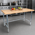 Thumbnail image #3 for John Boos 72-Inch x 30-Inch Wood Top Work Table with Stainless Steel Base and Adjustable Bracing