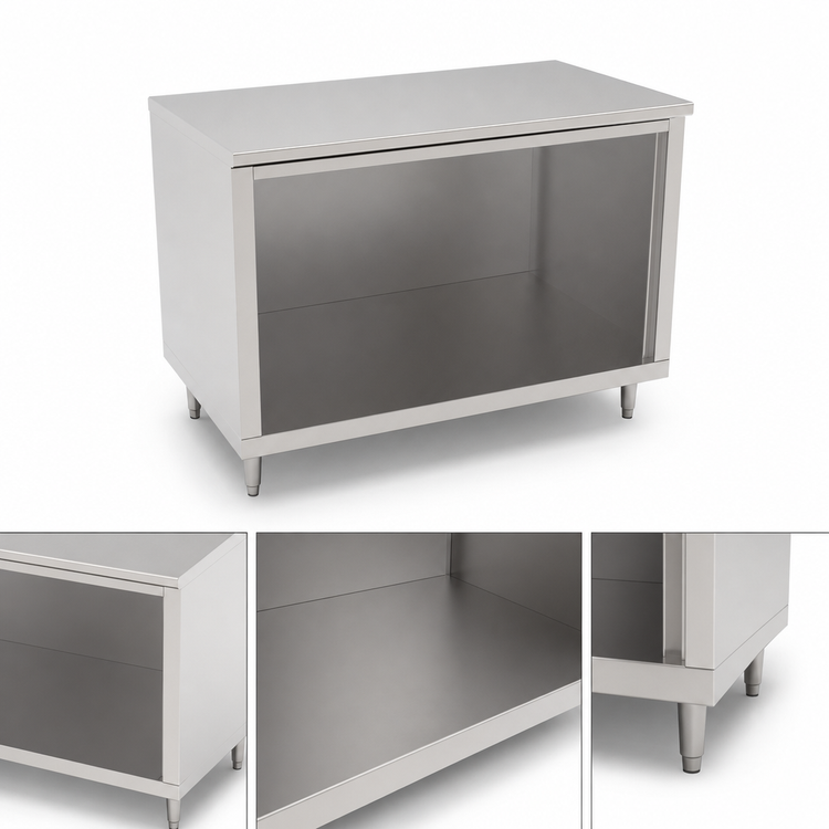 Product image #3 for John Boos 36" x 36" Open Front Cabinet Base Work Table