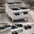 Thumbnail image #3 for RedHots Chef's Line 24-Inch Step-Up Countertop Gas Hot Plate, 4 Burners, Natural Gas