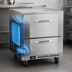 Thumbnail image #3 for Victory Refrigeration 27-Inch 1-Section 2-Drawer Undercounter Freezer, Self-Contained Rear-Mounted