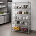 Thumbnail image #3 for Quantum Stationary 5-Shelf Wire Shelving Starter Kit, 42 x 14 x 63 Inches, Chrome Plated