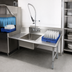 Thumbnail image #3 for BK Resources 60-Inch Straight Right-to-Left Soiled Dish Table with 20 x 20 x 8-Inch Sink