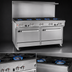 Thumbnail image #3 for Ultimate 60-Inch Gas Restaurant Range with 5 Burners, 24-Inch Raised Griddle/Broiler, Convection Oven, and Cabinet Base