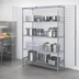 Thumbnail image #3 for Quantum Stationary Open-Wire Chrome Security Cage with Doors and Panels, 48