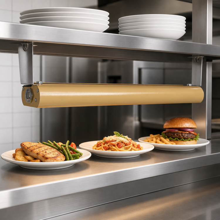 Product image #3 for Vollrath 18-Inch Low Profile Unlighted Strip Heat Lamp, 208V, Direct Wired