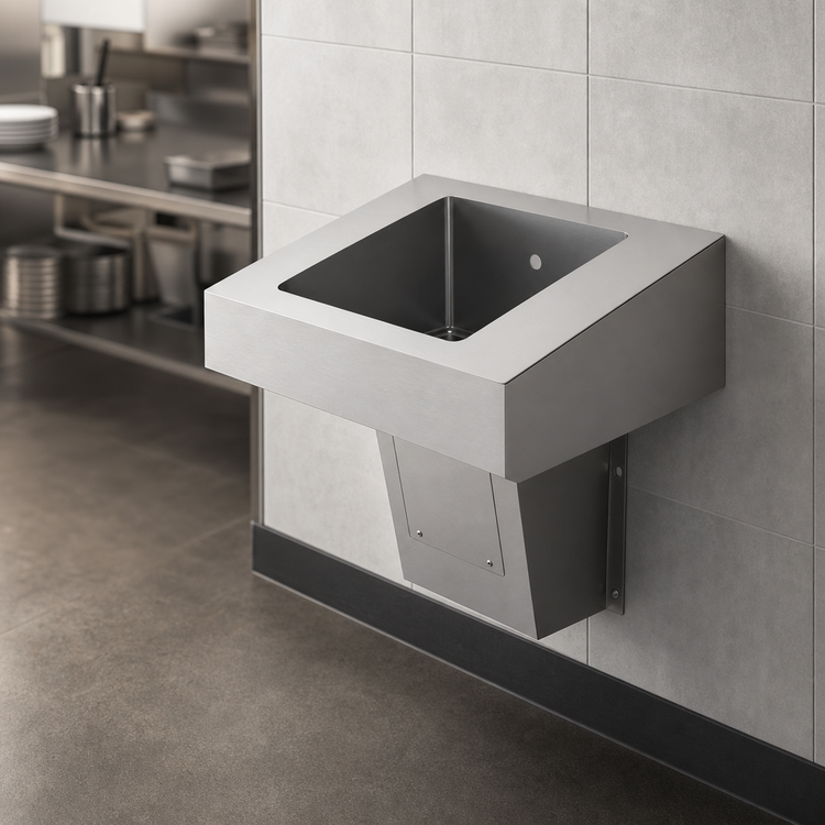 Product image #3 for Advance Tabco Wall-Mounted ADA-Compliant Stainless Steel Hand Sink with Scrub Station