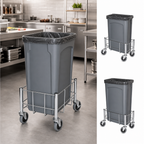 Thumbnail image #4 for Winco DWR-1708 Trash Can Dolly for 16- and 23-Gallon Slim Containers, Zinc-Plated Steel, 400 lb. Capacity Case of 4