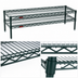 Thumbnail image #3 for Eagle Group QuadTruss 2-Tier Front Case Merchandise Wire Shelving Unit, 36 x 14 x 14 Inches, Green Epoxy