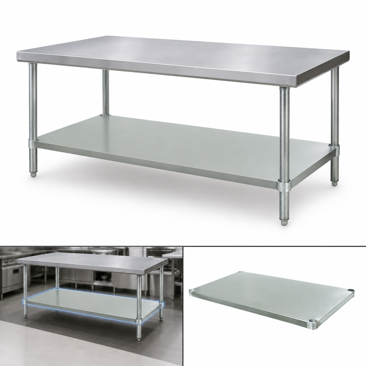 Product image #3 for Advance Tabco Galvanized Work Table Undershelf for 60 x 30 Inch Tables