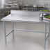 Thumbnail image #3 for Advance Tabco 144-Inch x 36-Inch 16-Gauge 304 Stainless Steel Work Table with 5-Inch Backsplash and Galvanized Open Base