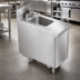 Thumbnail image #3 for La Rosa Refrigeration Utility Stand Sink Unit with Enclosed Base, Faucet, and Basket Drain