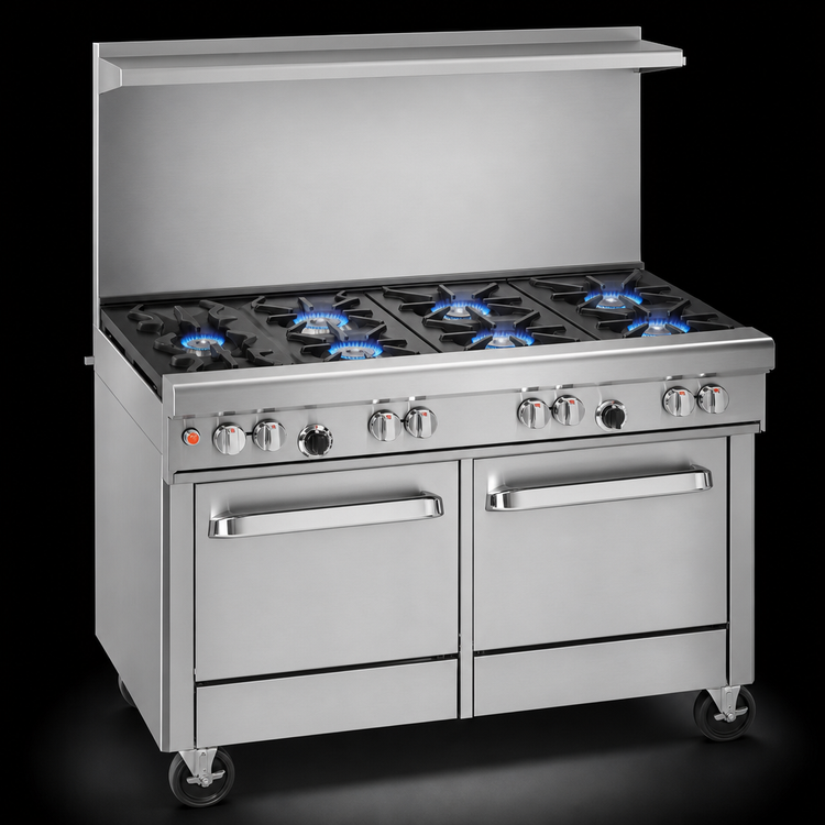 Product image #3 for Southbend Ultimate 48-Inch Gas Restaurant Range with 6 Open Burners, Convection Oven and Cabinet Base