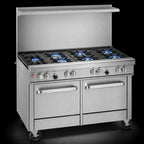 Thumbnail image #3 for Southbend (Middleby) Ultimate 4482AC-7R 48-Inch Gas Restaurant Range with 6 Open Burners, Convection Oven, Cabinet Base and Shelf Riser