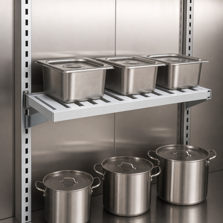 Product image #4 for New Age Adjust-A-Shelf Adjustable Heavy-Duty T-Bar Shelf, 24 x 60 Inches, 900 lb Capacity
