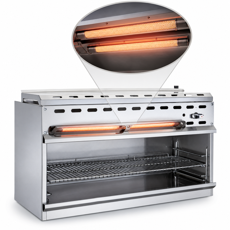 Product image #3 for Vulcan VICM48 48-Inch Gas Infrared Cheesemelter with 2 Burners and 3-Position Rack