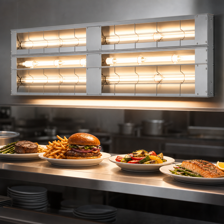 Product image #3 for Hatco Glo-Ray 36-Inch Double Lighted Infrared Strip Heater, Aluminum, 1.33 kW