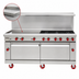 Thumbnail image #3 for American Range 72-Inch Commercial Gas Range with 36-Inch Griddle, 6 Open Burners, Convection Oven, and Storage Base