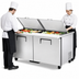 Thumbnail image #3 for True Dual-Sided Mega-Top Solid Door Sandwich/Salad Prep Table, 60-3/8 Inches Wide, 2-Section, R290