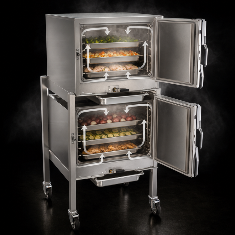Product image #3 for AccuTemp Evolution Double-Compartment Connectionless Boilerless Convection Steamer with Stand