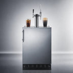 Thumbnail image #3 for Summit Commercial SBC7BRSCM2 24-Inch Dual-Tap Cold Brew/Nitro Coffee Kegerator, 5.3 Cu. Ft., Convertible Refrigerator