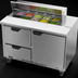 Thumbnail image #4 for 48-Inch Two-Section Sandwich Top Refrigerated Prep Table with 10-Pan Opening, Drawers and Door