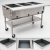 Thumbnail image #3 for Portable Electric Hot Food Table, 51-Inch Wide, with 3 Dry Wells, Open Base, and Cutting Board