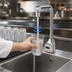 Thumbnail image #3 for ChekPoint Electronic Sensor Glass Filler with Water Filtration Kit, 8-Inch High-Arc Rigid Gooseneck, Single-Hole Deck Mount, Chrome-Plated Brass