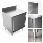 Thumbnail image #4 for BK Resources UBC-21-F24HL Stainless Steel Underbar Cabinet, 24 x 21 in, Flat Top, No Backsplash, Hinged Locking Door, Adjustable Legs