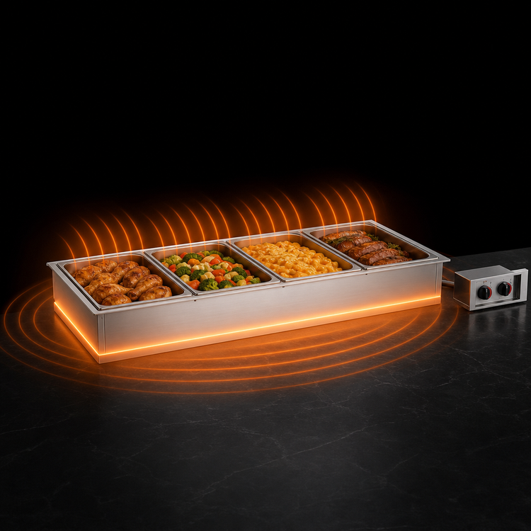 Product image #3 for Alto-Shaam Halo Heat 4-Pan Drop-In Waterless Hot Food Well, 6-3/8-Inch Deep