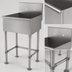Thumbnail image #3 for Advance Tabco Freestanding 16-Gauge 304 Stainless Steel Service Sink with Splash-Mount Faucet Provision