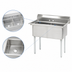 Thumbnail image #3 for Advance Tabco Special Value Series 2-Compartment Fabricated Sink, 18