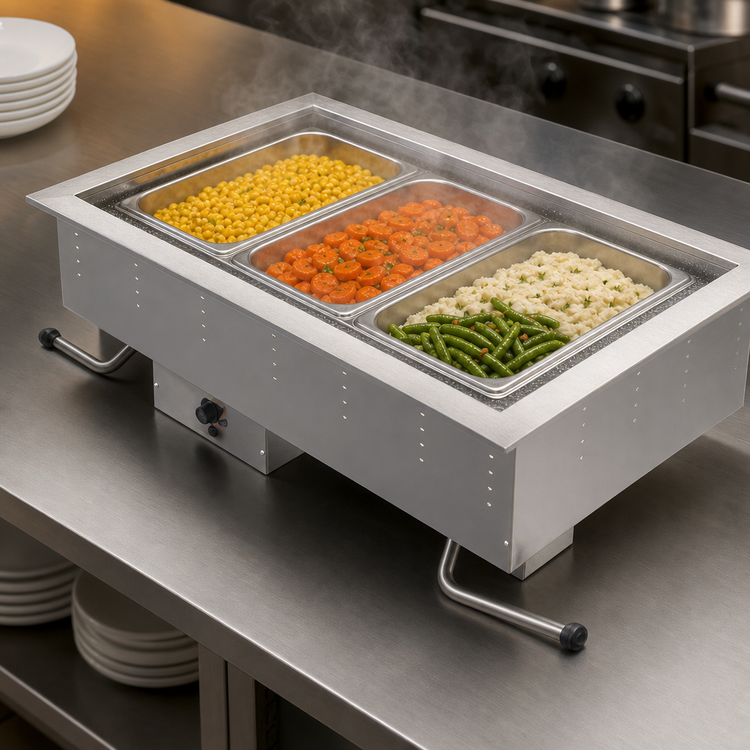 Product image #3 for Vollrath 4-Pan Electric Bain Marie Drop-In Hot Well, 240V