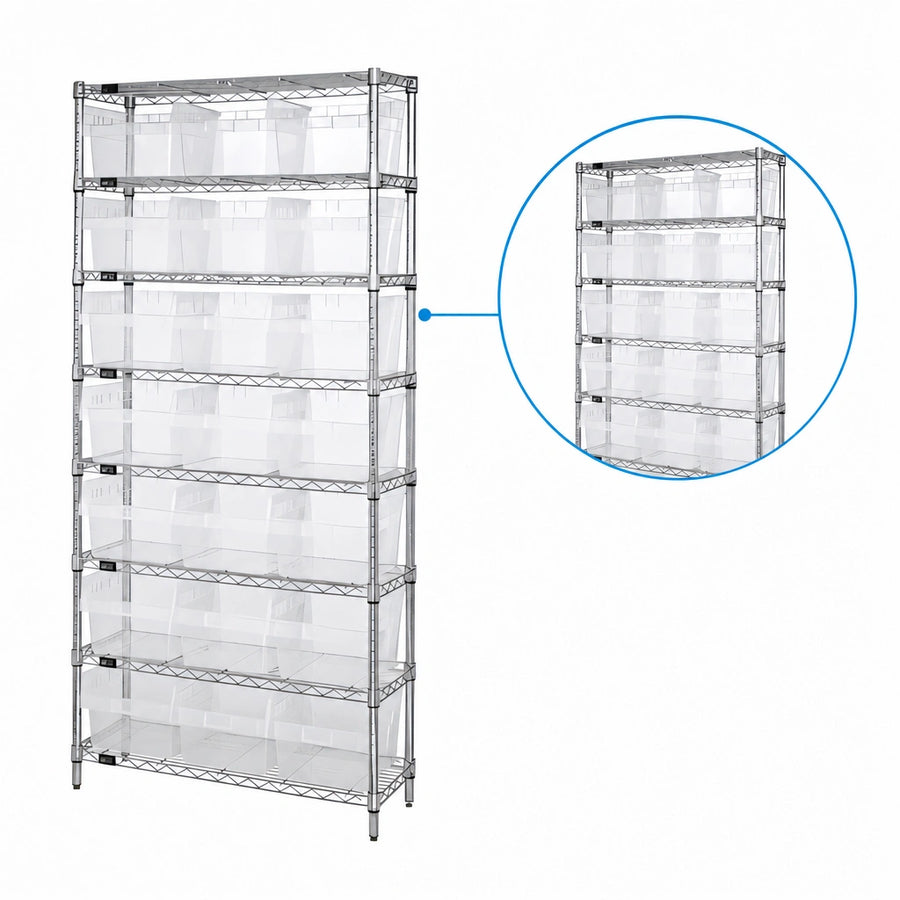Eight Wire Shelves