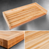 Thumbnail image #3 for John Boos 60-Inch x 24-Inch Edge Grain Maple Work Table Top with 4-Inch Coved Backsplash