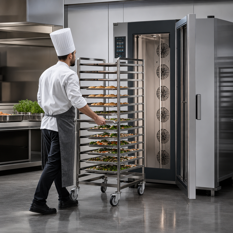 Product image #3 for UNOX ChefTop MIND.Maps Plus BIG Electric Roll-In Combi Oven, 20 GN 2/1 or 16 Full-Size Sheet Pan Capacity