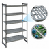 Thumbnail image #3 for Cambro Camshelving Basics Plus 5-Tier Vented Stationary Starter Unit, 21 x 48 x 84 Inches, Brushed Graphite