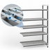 Thumbnail image #3 for Cambro Camshelving Elements XTRA 18 x 54 x 84 Inch 5-Tier Vented Stationary Add-On Polymer Shelving Unit