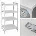 Thumbnail image #4 for Cambro Camshelving Premium 4-Shelf Solid Stationary Starter Unit, 21 x 54 x 72 Inches, Speckled Gray