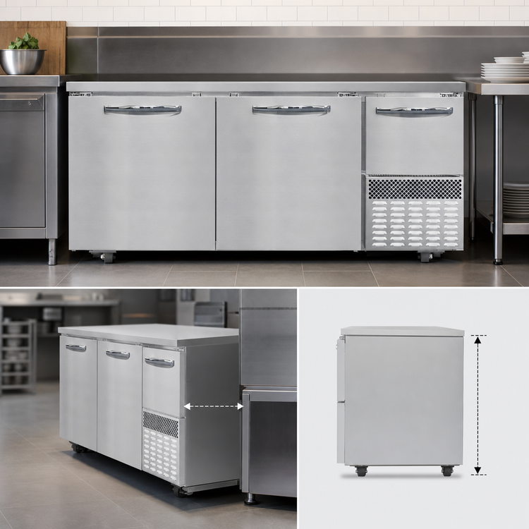 Product image #3 for Continental Refrigerator FA68SN-U 68" Undercounter Shallow Depth Freezer Base