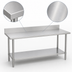 Thumbnail image #3 for Duke 84-Inch x 30-Inch Stainless Steel Work Table with 5-Inch Riser and Stainless Steel Undershelf