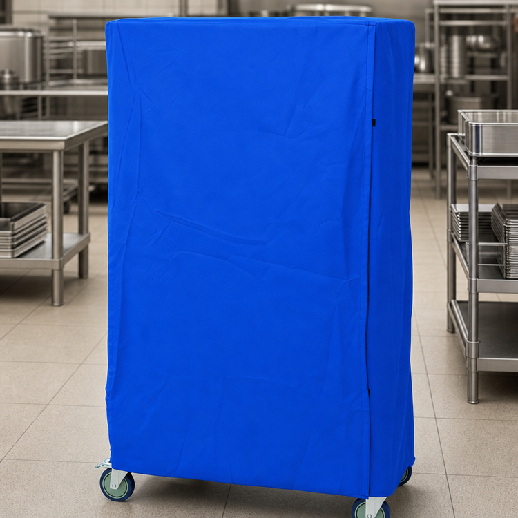 Product image #3 for Quantum 18 x 36 x 63 Inch 400 Denier Blue Nylon Wire Cart Cover with Velcro Flap