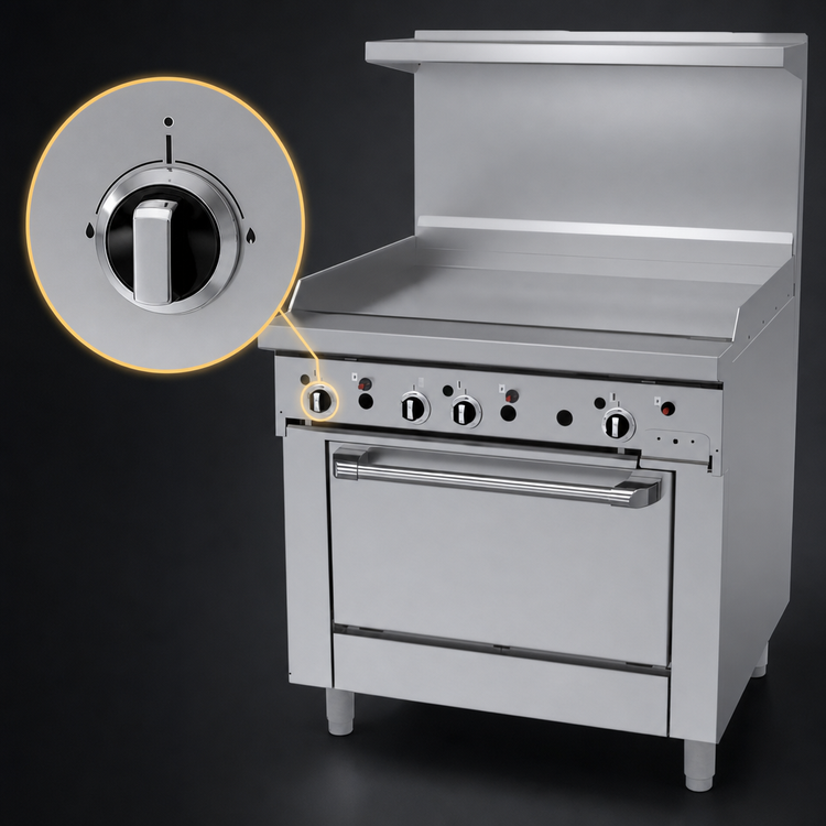 Product image #3 for Garland GF Starfire Pro 36-Inch Gas Restaurant Range with 36-Inch Thermostatic Griddle and Standard Oven