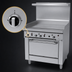 Thumbnail image #3 for Garland GF Starfire Pro 36-Inch Gas Restaurant Range with 36-Inch Thermostatic Griddle and Standard Oven
