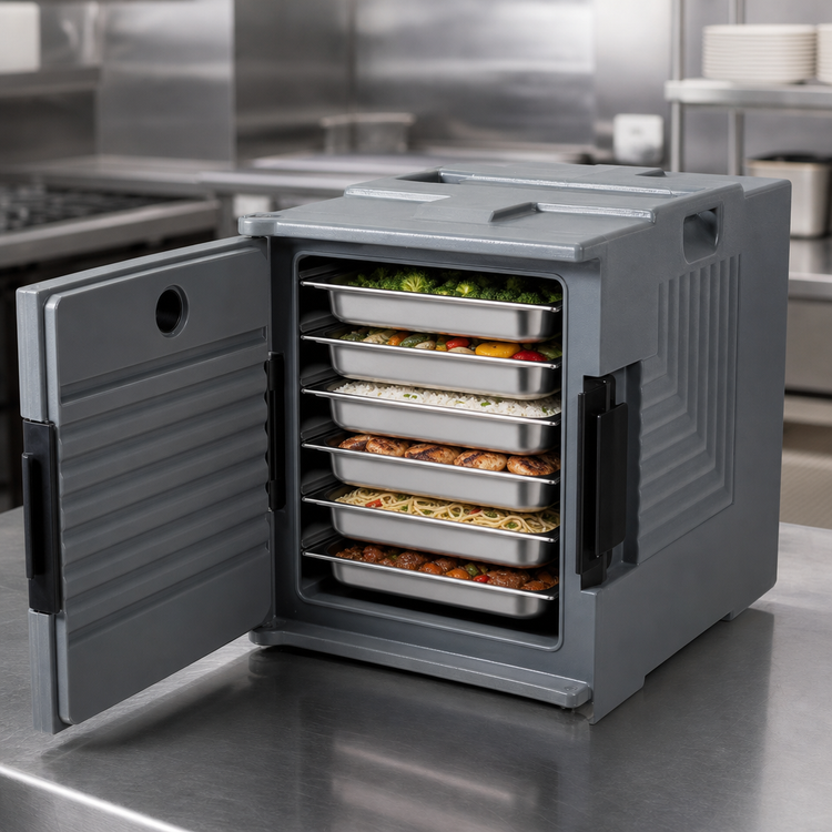 Product image #3 for Front-Load Insulated Food Pan Transport Container, 6-Pan Capacity, Polypropylene