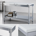 Thumbnail image #3 for New Age 96 Inch x 30 Inch Poly Top Work Table with Open Aluminum Base