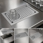 Thumbnail image #3 for Eagle Group DIGRT-12 Drop-In Glass Rinser Trough, Type 300 Stainless Steel, 4-1/2-Inch Actuation Disk