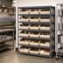 Thumbnail image #3 for Quantum Heavy-Duty Stationary Wire Shelving Unit with 7 Shelves and 18 Bins, 36